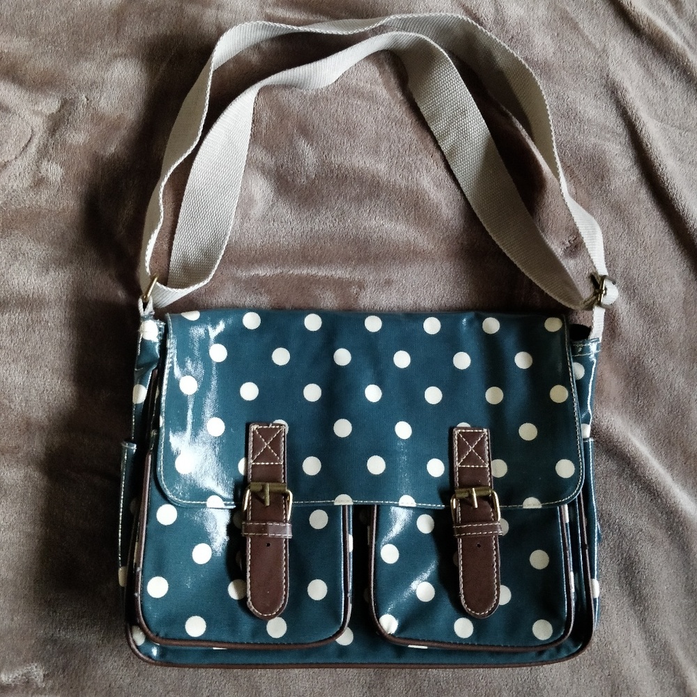 Anladia oilcloth crossbody jade green bag